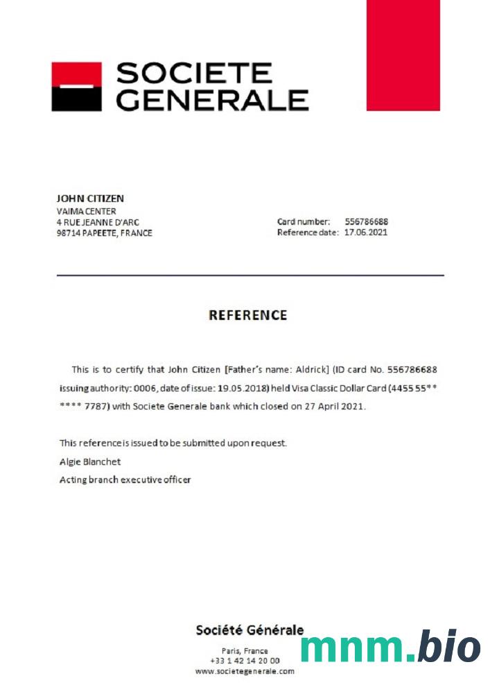 Przykład zamknięcia France Société Générale w formatach Word i PDF